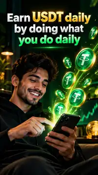 USDT promotional visual for Network Profits